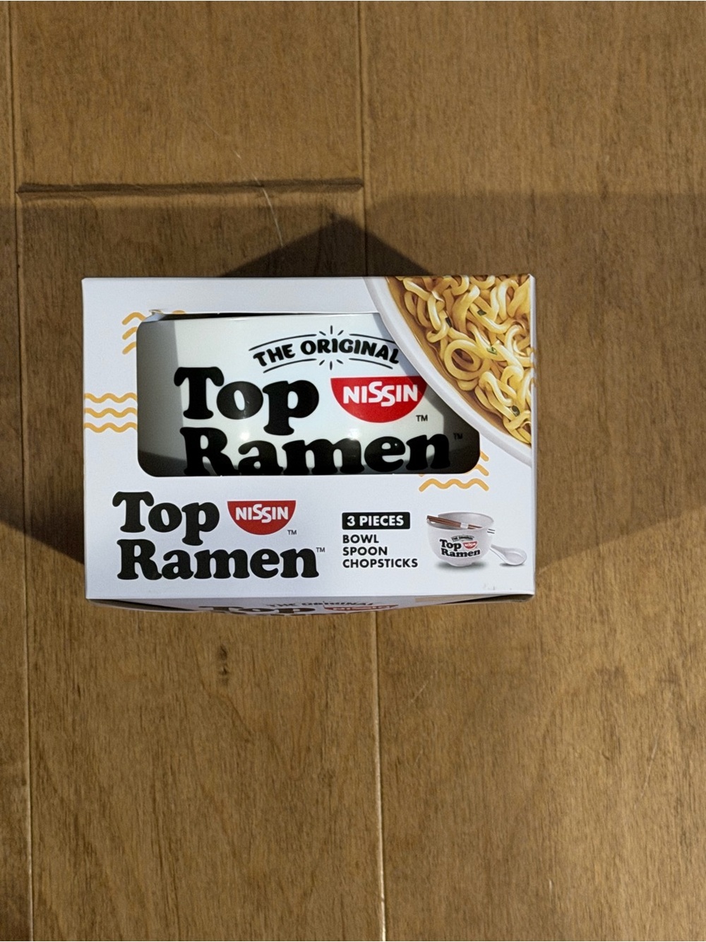 Nissin Top Ramen White Ceramic Bowl Set - 3 Piece Serveware